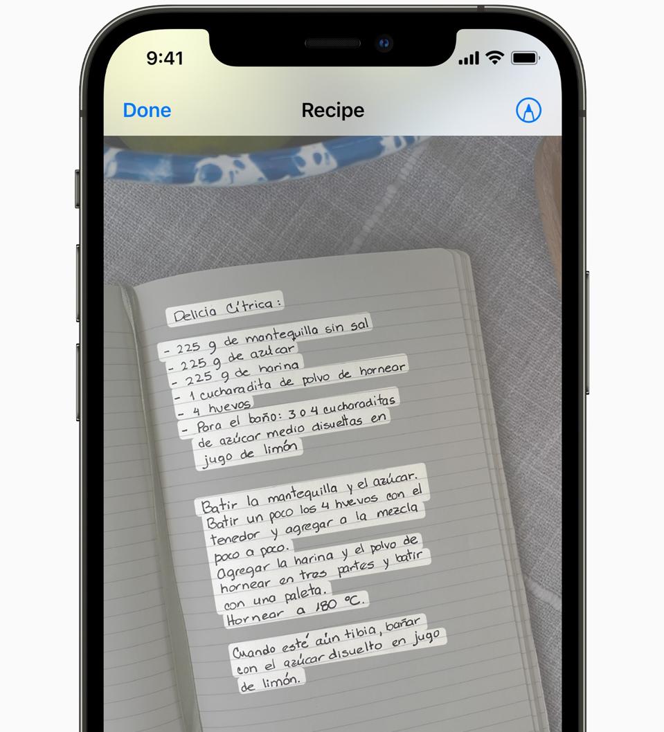 Live Text in iOS 15.