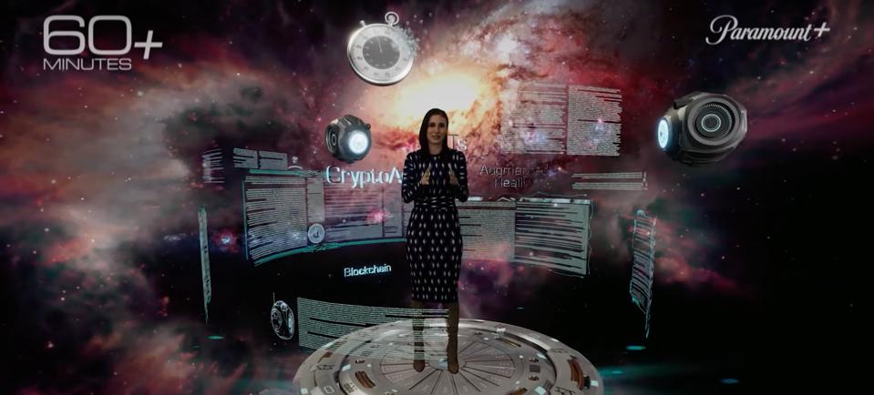 avatar of laurie segall, cathy hackl. 60 minutes metaverse