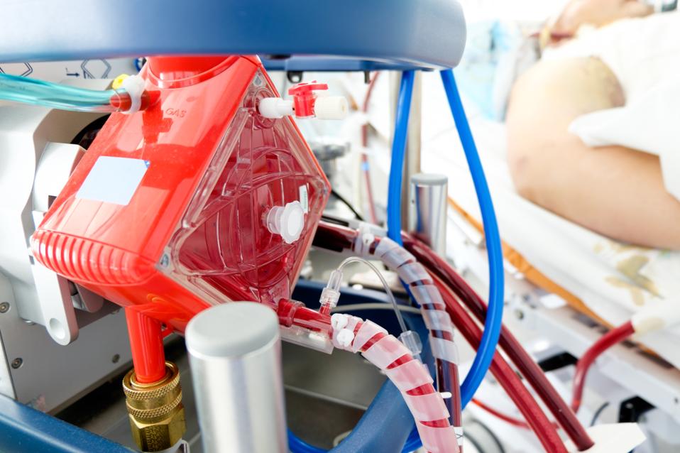 ECMO machine in intensive care unit