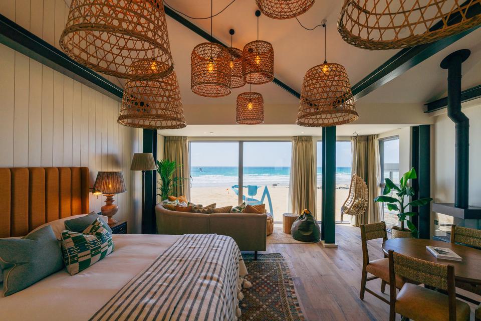 One of the new loft suites at the Watergate Bay Hotel.