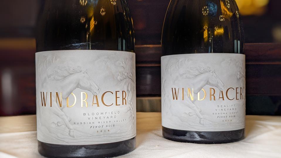2018 WindRacer, Bloomfield Vineyard Pinot Noir, Russian River Valley and 2018 WindRacer, Skycrest Vineyard Pinot Noir, Anderson Valley