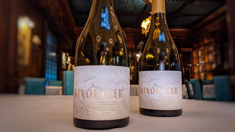 2018 WindRacer, Edmeades Vineyard Pinot Noir, Anderson Valley and 2018 WindRacer, Sealift Vineyard Pinot Noir, Sonoma Coast