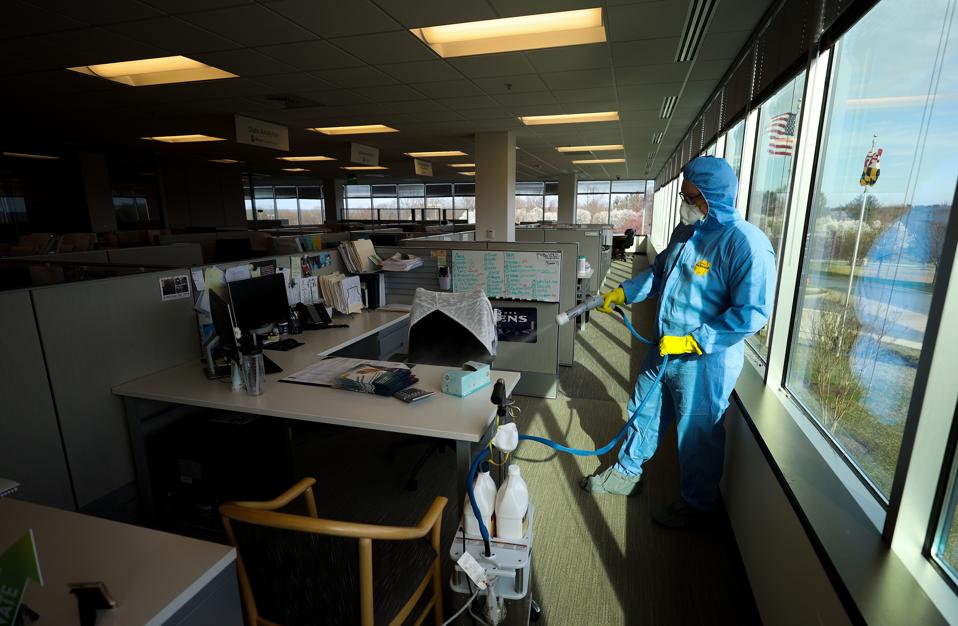 U.S. Businesses Disinfect Properties To Stem Spread Of Coronavirus