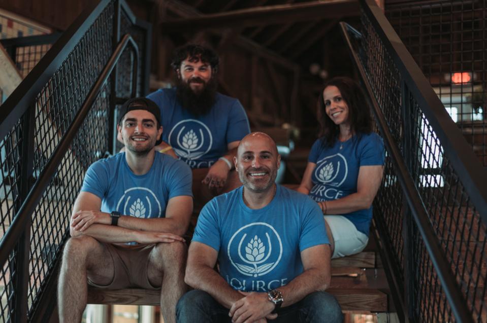 The Source team from L-R: Greg Taylor, co-founder and director of brewery operations, Jeremy Watts, head brewer, Philip Petracca, co-founder and general manager, and Keri Petracca, co-founder and director of operations.