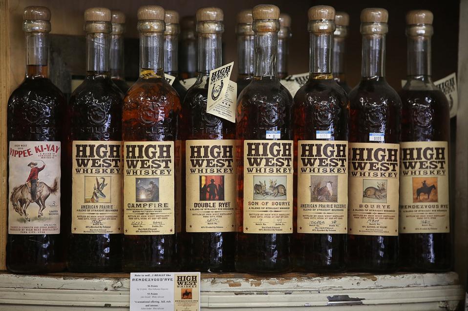 High West whiskey bourbon collection at Save More Market on Friday, March 3, 2017, in San Francisco, Calif.