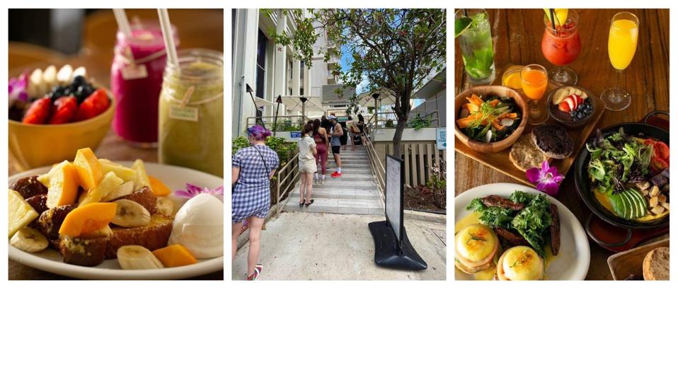 Customers line up for healthy, locally sourced food at Heavenly Island Lifestyle 