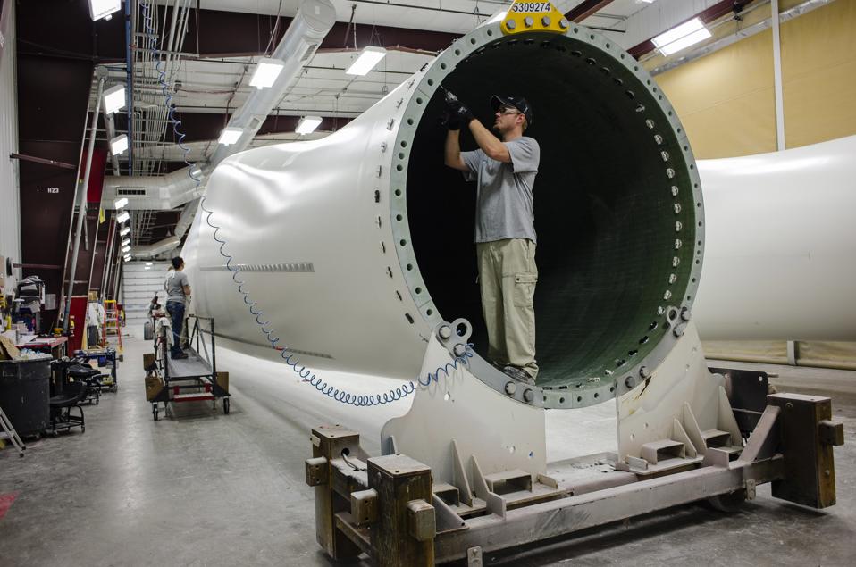 Siemens wind turbine production facility in Fort Madison, Iowa.