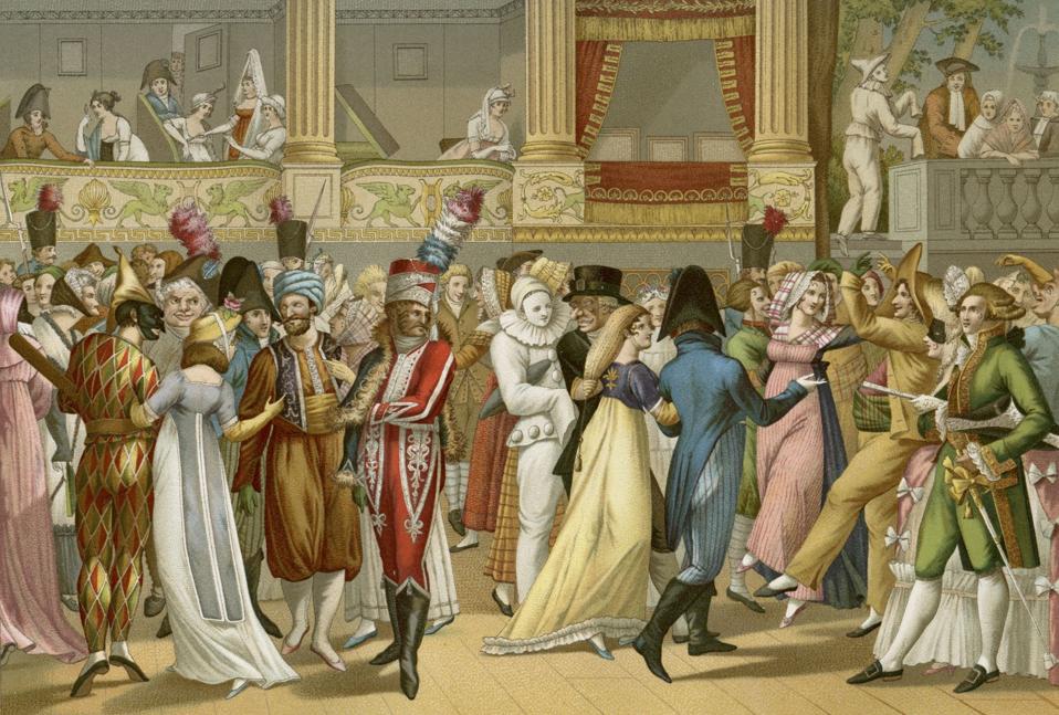 Costume Ball at the Opera - after engraving by Bosio