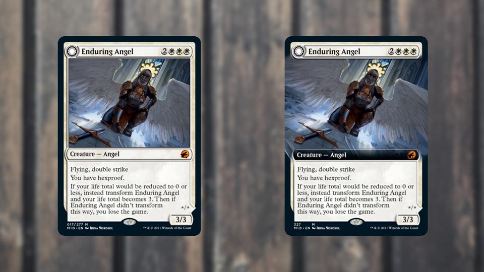 Magic The Gathering' Innistrad: Midnight Hunt Card Preview - Enduring Angel/Angelic Enforcer Magic The Gathering' Innistrad: Midnight Hunt Card Preview - Enduring Angel/Angelic Enforcer