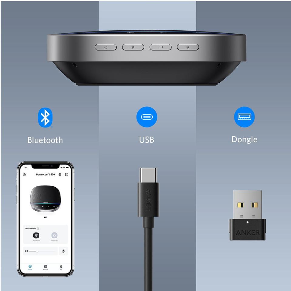 【美品】Anker PowerConf S500 AnkerWork's New S500 Speakerphone Is A Homeworker's Best Friend
