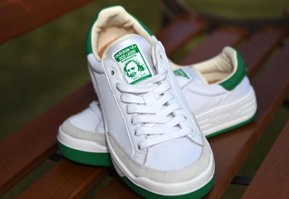 adidas gazelle silver green womens adidas Rod Laver main image 1