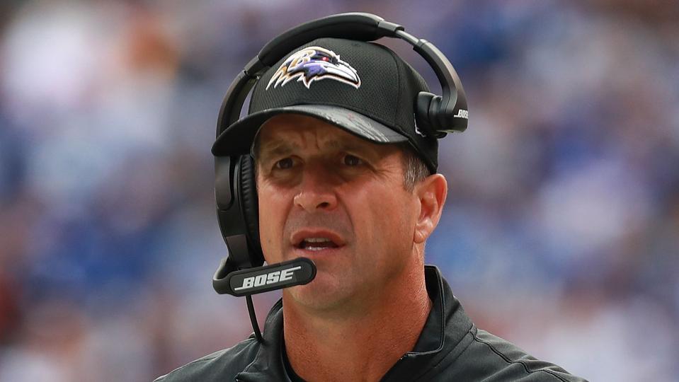 Baltimore Ravens head coach John Harbaugh