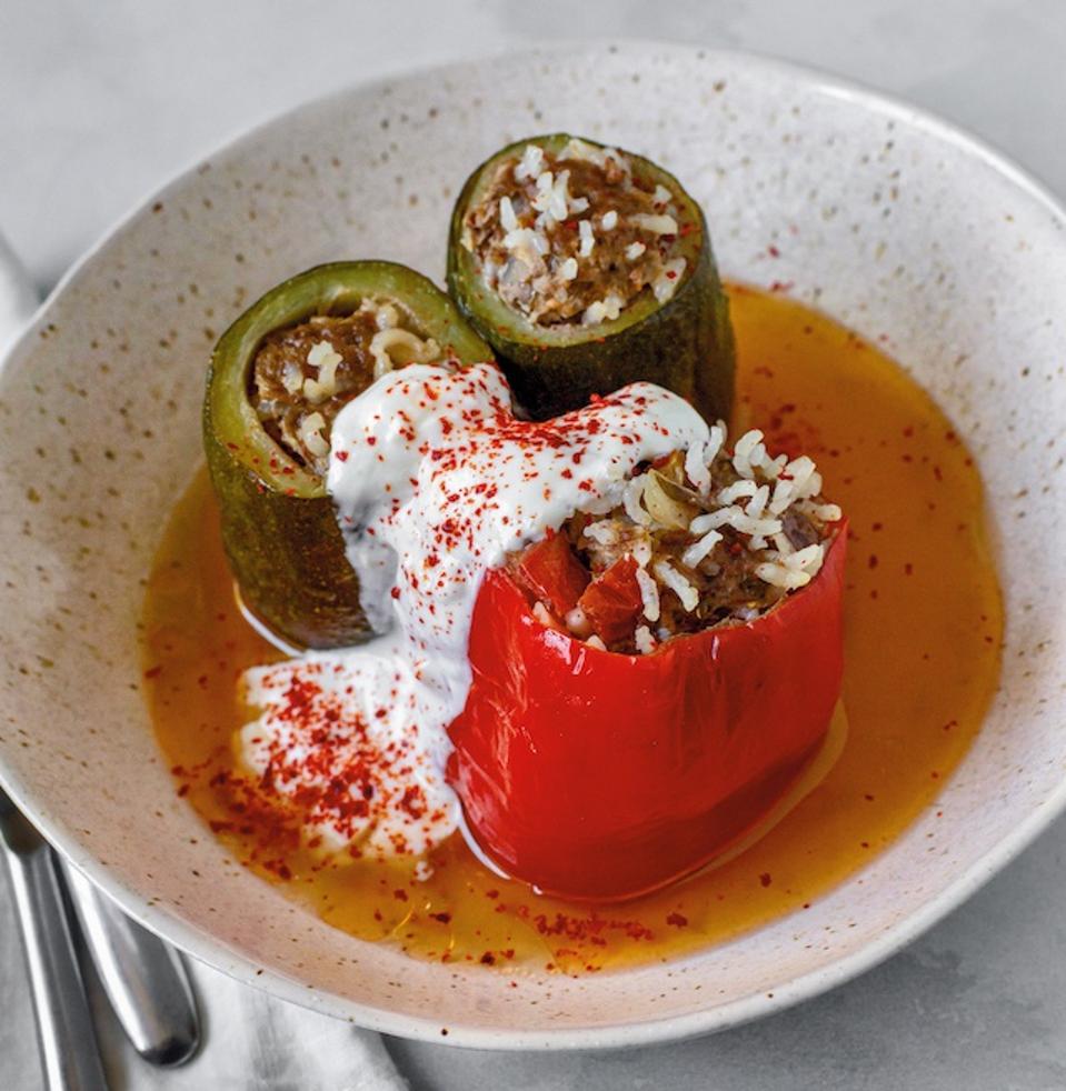 Dolmas (stuffed vegetables), a kid-friendly, family favorite at the Conant home