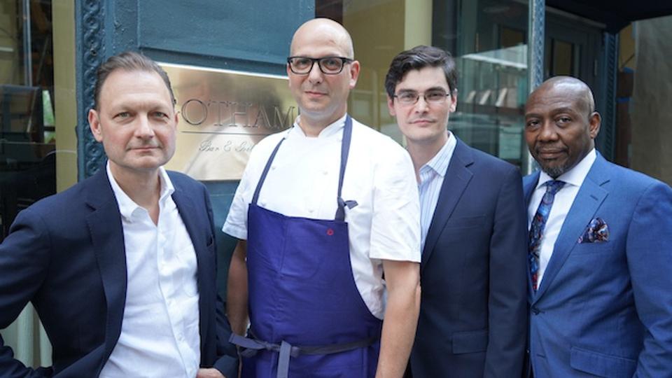 The new team: from left to right: Bret Csencsitz (owner), Ron Paprocki (Executive Chef), Jason Davies (AGM) and Daniel Sanon (GM)