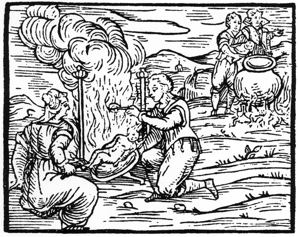 Witches Roasting And Boiling Infants 1608 (19th Century)