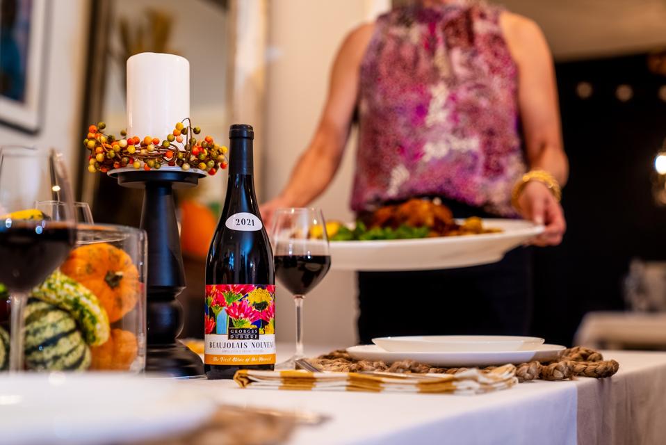 Duboeuf Beaujolais Nouveau at the holiday table