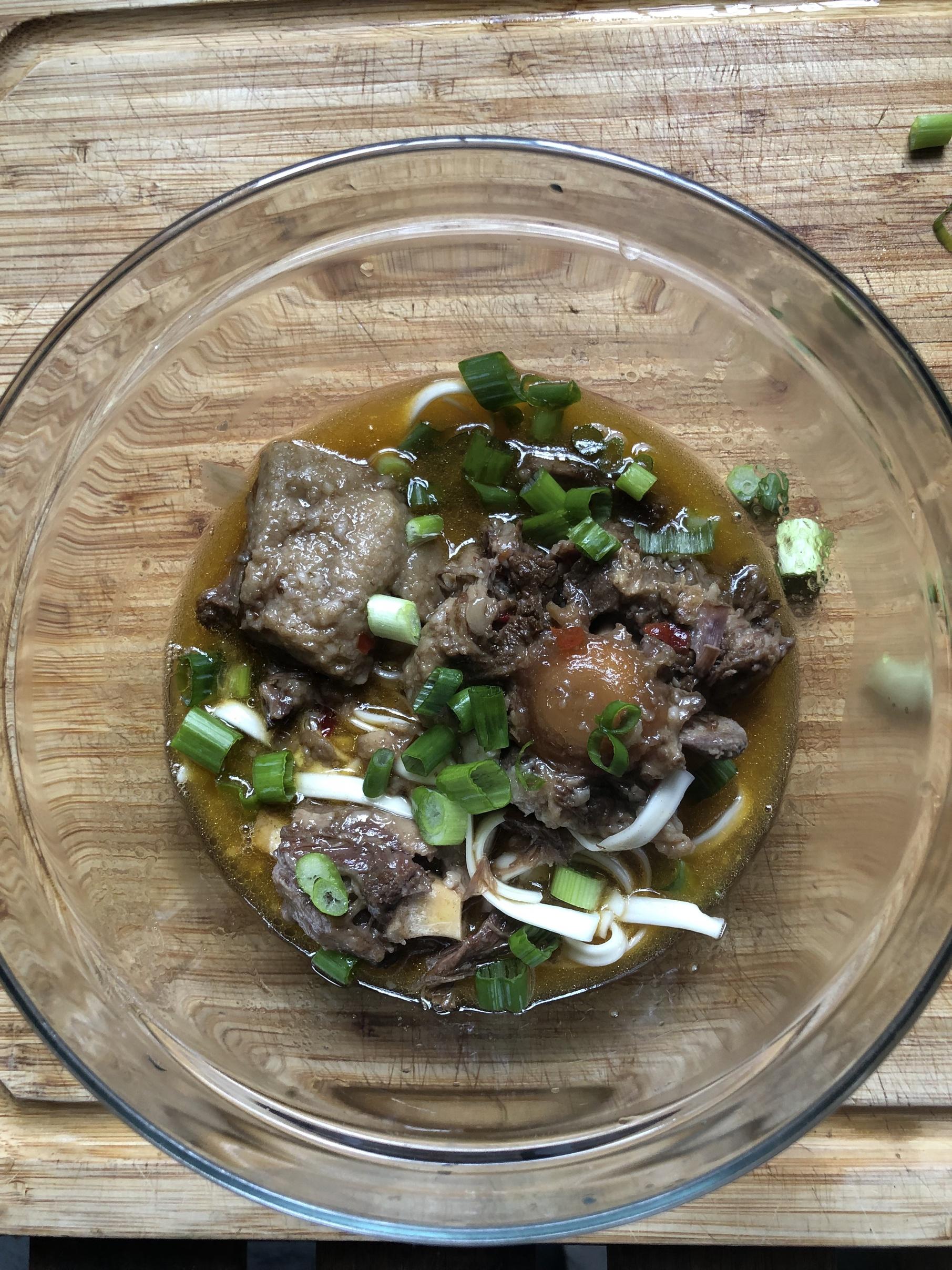Oxtail noodle soup, slurped down far too quickly.