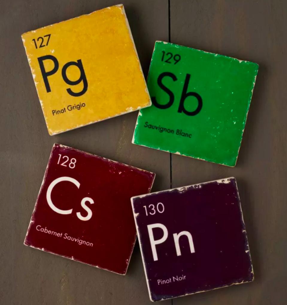 Italian marble wine coasters