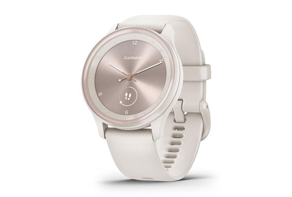 【美品】Garmin Vivomove Trend White (7413) Garmin vívomove® Trend Hybrid Smartwatch, Silver Stainless