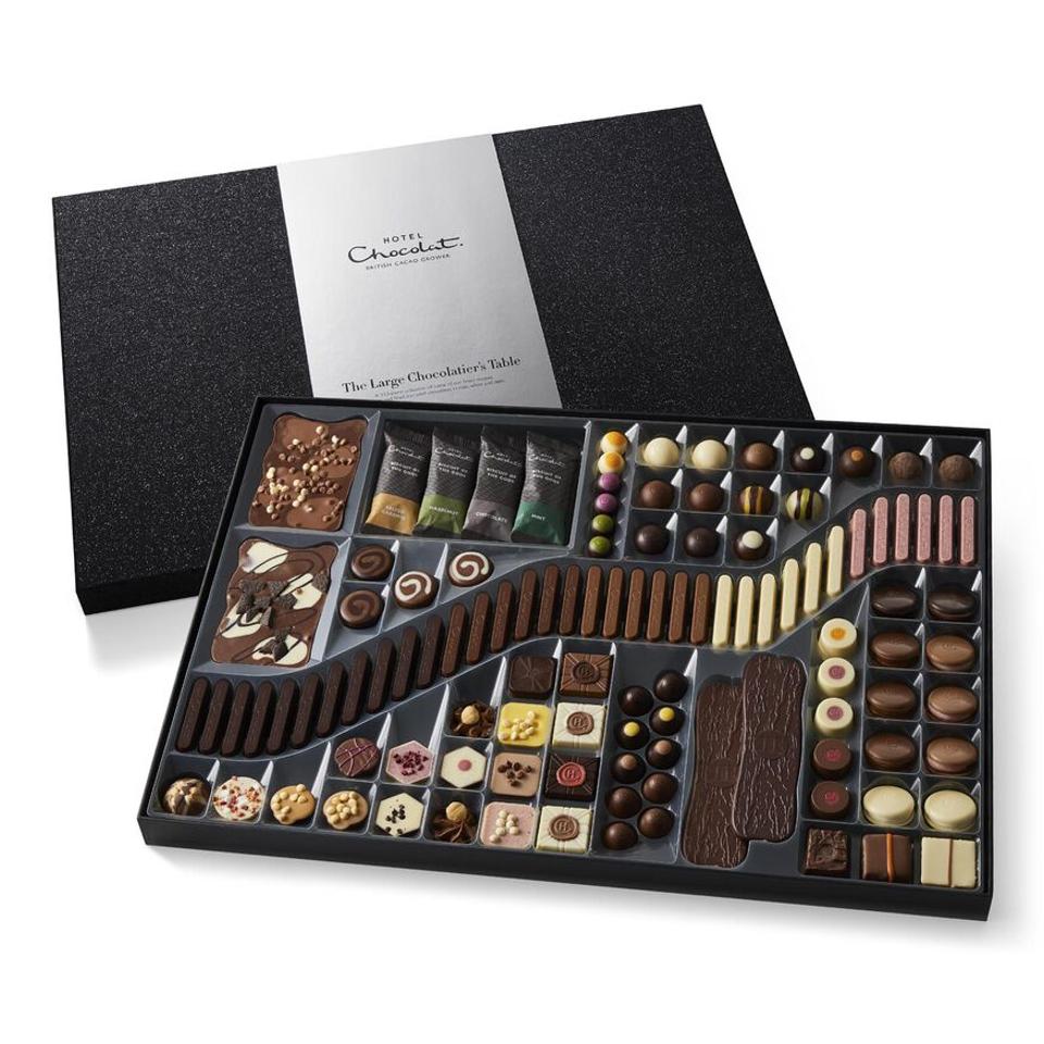 Hotel Chocolat big gifting box.