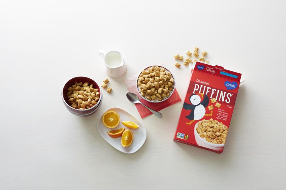 Barbara's Puffins Cereal. 