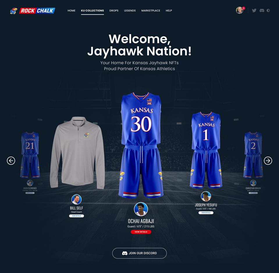 Kansas Athletics limited edition digital NFT collectibles