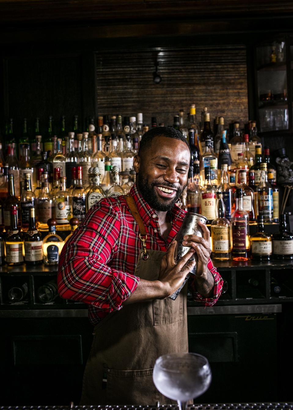 Javelle Taft the head bartender at Death & Co NYC.