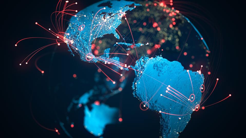 South And North America - Flight Routes, Global Connections, Coronavirus - Focus On USA and Brazil