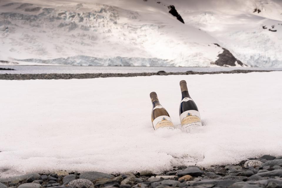 Domaines Albert Bichot wines in Antarctica  Photo Credit ©Marin LE ROUX - Tara Ocean Foundation