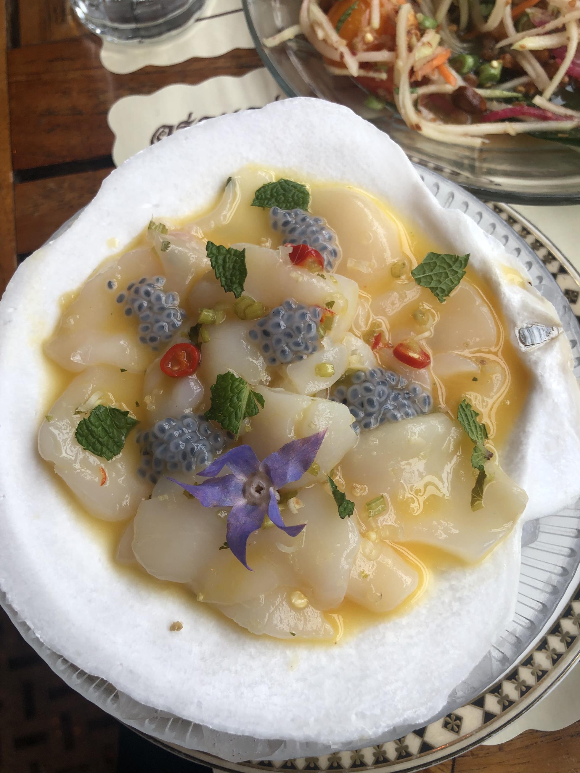 A scallop crudo I still dream about.