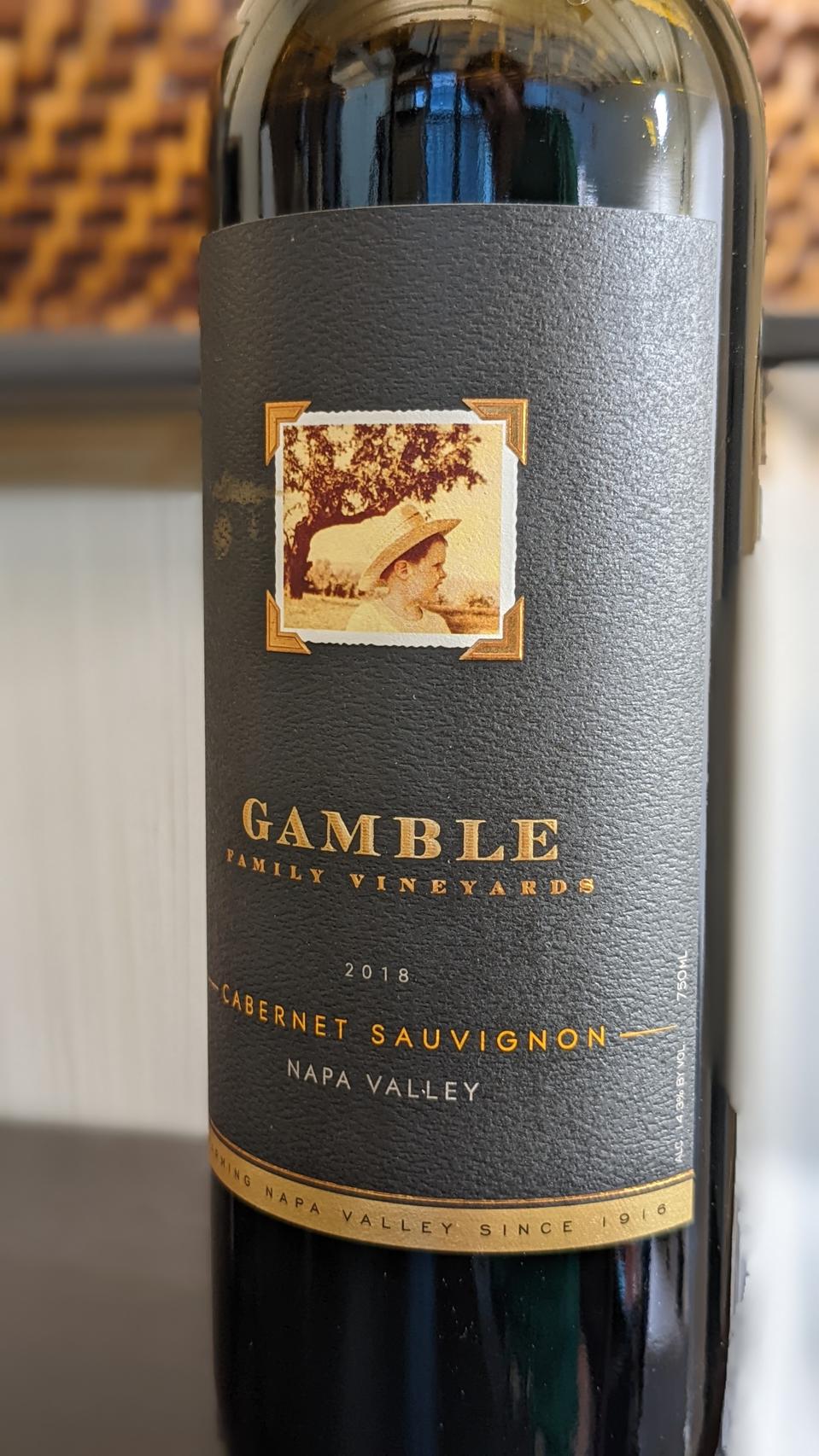 2018 Gamble Family Vineyards, Cabernet Sauvignon Photo Credit Cathrine Todd