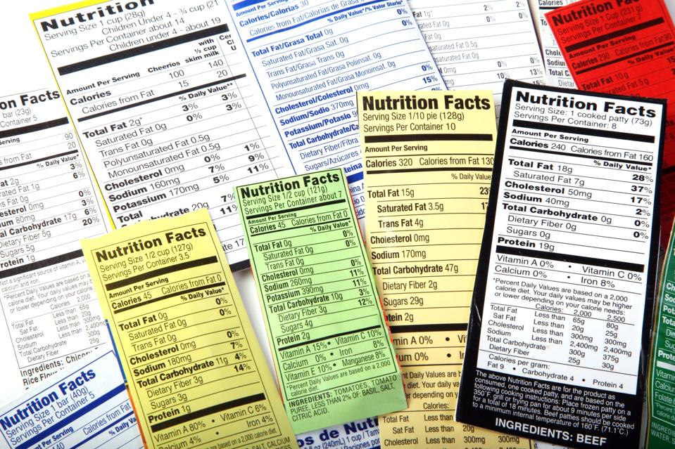 Nutrition Label giving information to help clarify food choices.