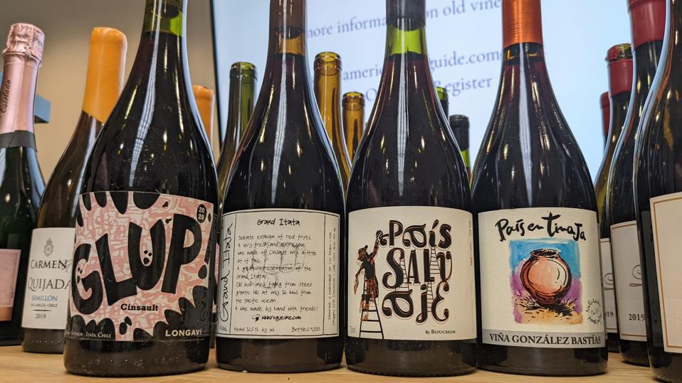 Lineup of wines