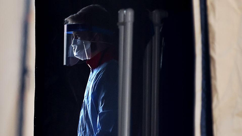 Coronavirus Testing Site Set Up At FedEx Field In Landover, Maryland