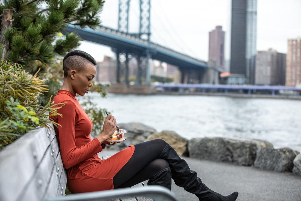 Beautiful young woman in NYC