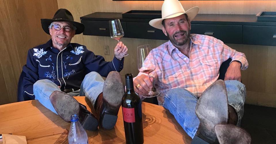 Tor Kenward and Andy Beckstoffer having lunch at the French Laundry