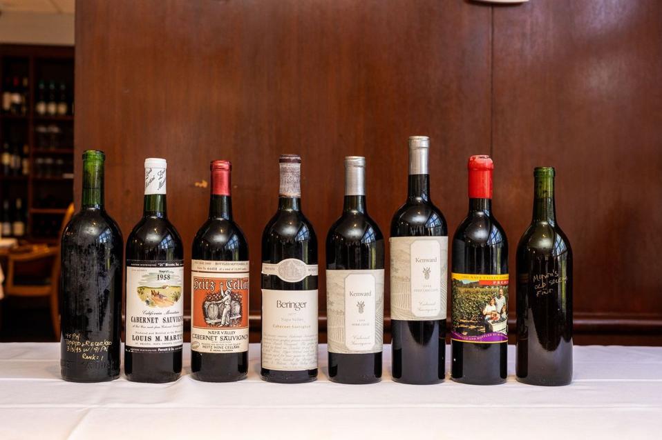 First flight of wines at Fifty Years of Napa Valley in Two Hours tasting  Photo Credit TOR Wines