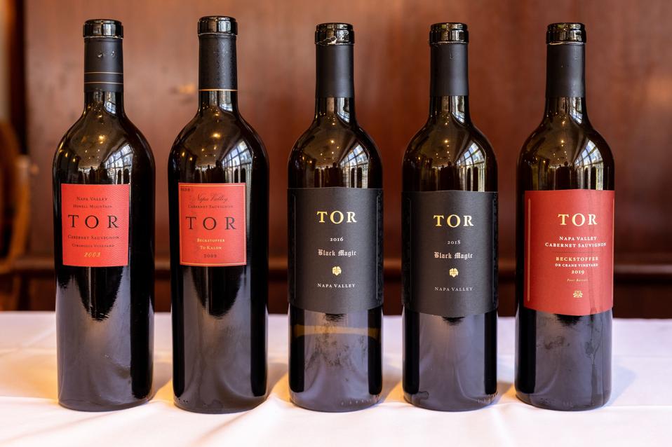Lineup of TOR wines  Photo Credit TOR Wines