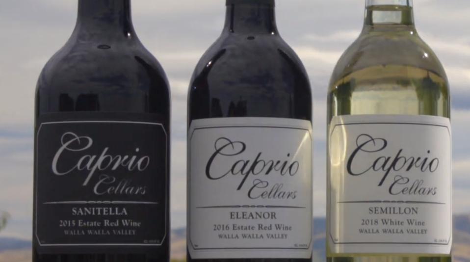 Wines Bottles from Caprio Cellars in Walla Walla, Washington