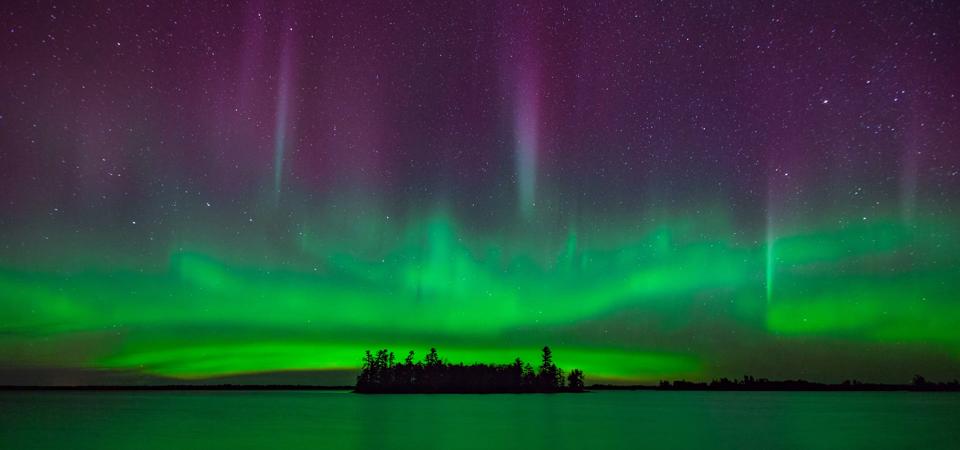 The northern lights above Voyageurs National Park, Minnesota. Photo credit: More Than Just Parks / Barcroft / Barcroft Media via Getty Images