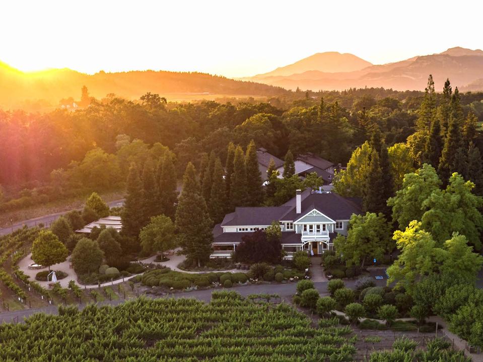 Sunset Over Duckhorn Vineyards in Napa Valley, CA