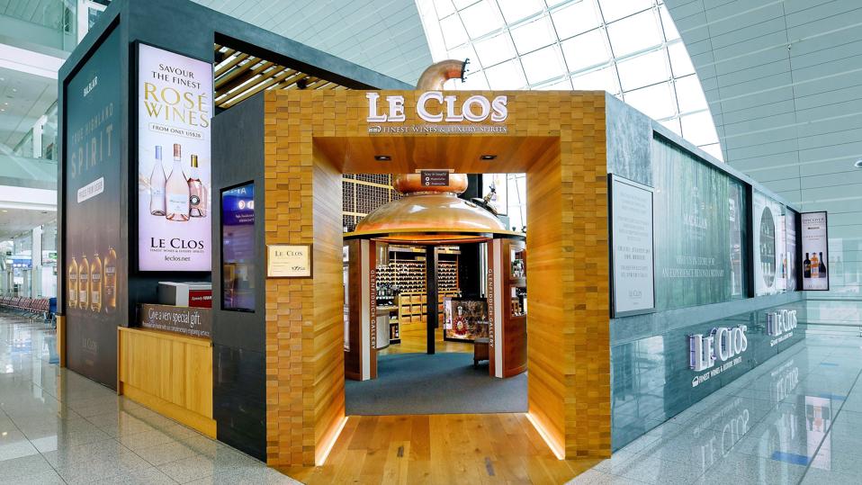 Le Clos entrance at Dubai International airport. 