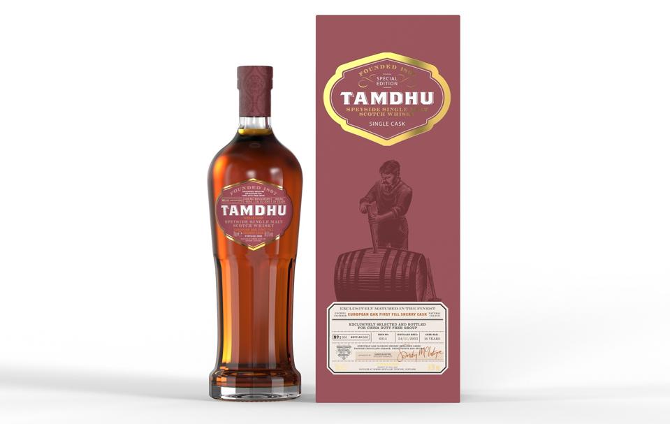 Tamdhu vintage 2003 bottle and packaging. 