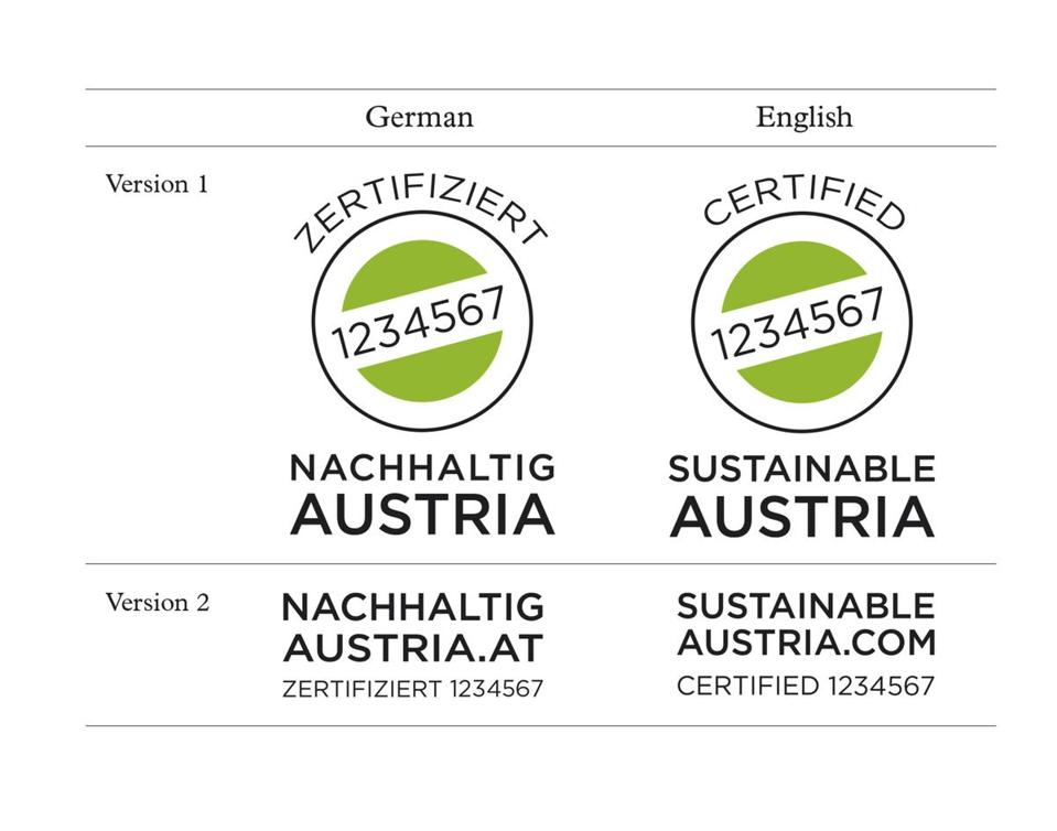certification stamp for wine from Austria