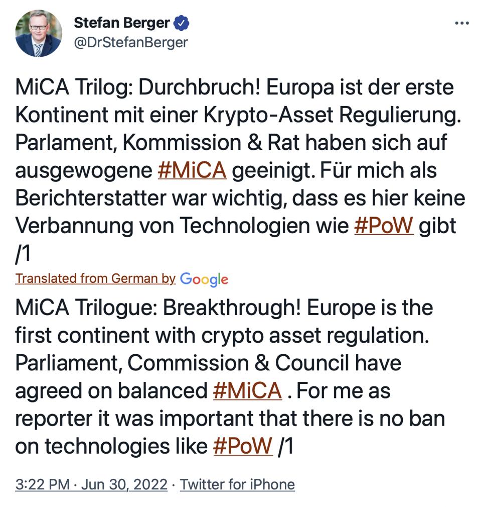 How This Member Of Parliament Rescued Bitcoin Amid New Regulatory Reforms  In Europe