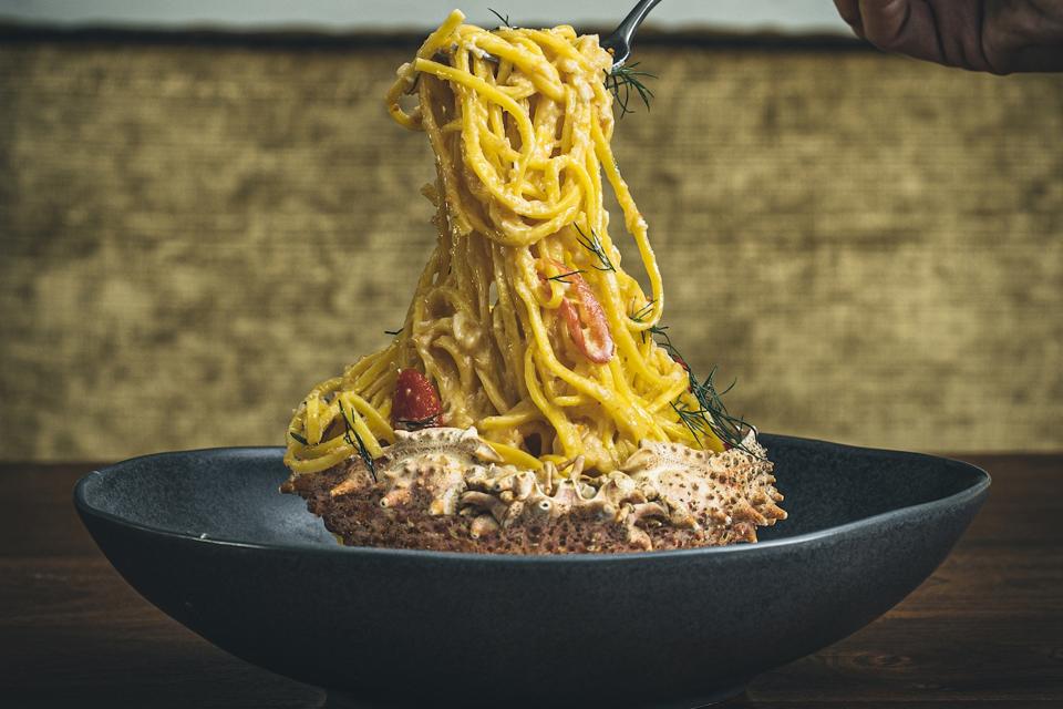Linguine with Cornish crab