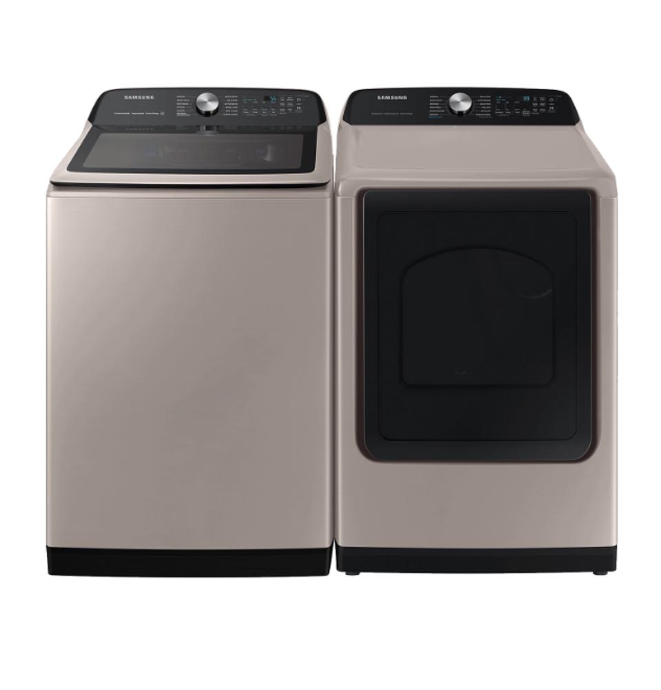 Samsung Top Load Super Speed Wash Washer And Smart Steam Sanitize+ Electric Dryer