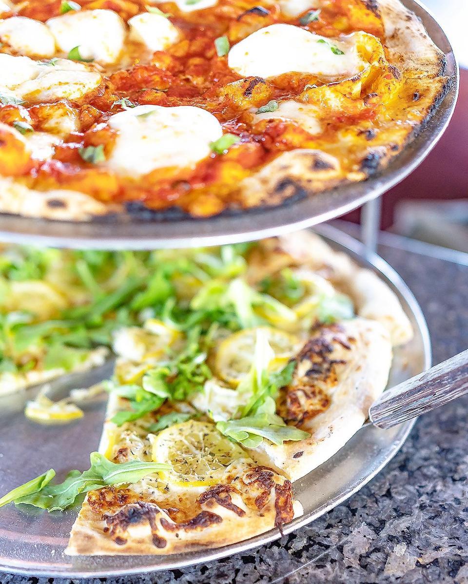 Wood-fired pies at Pisa Lisa