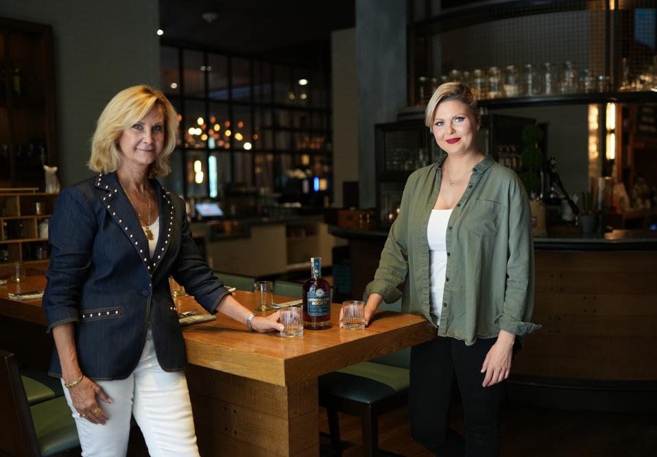 Donia Roberts and Marianne Eaves in the tasting room