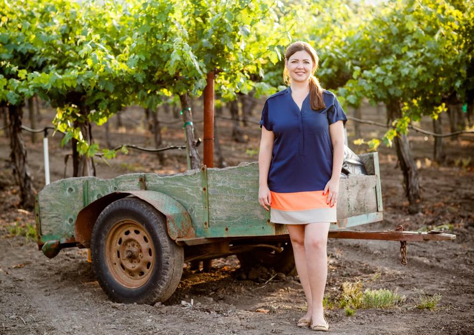 Lindsay Hoopes in the vineyerds